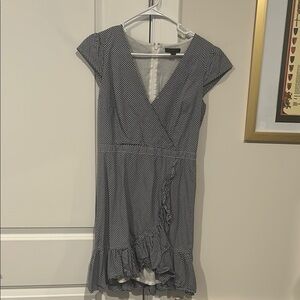 Elegant Black and White Polka Dot Dress